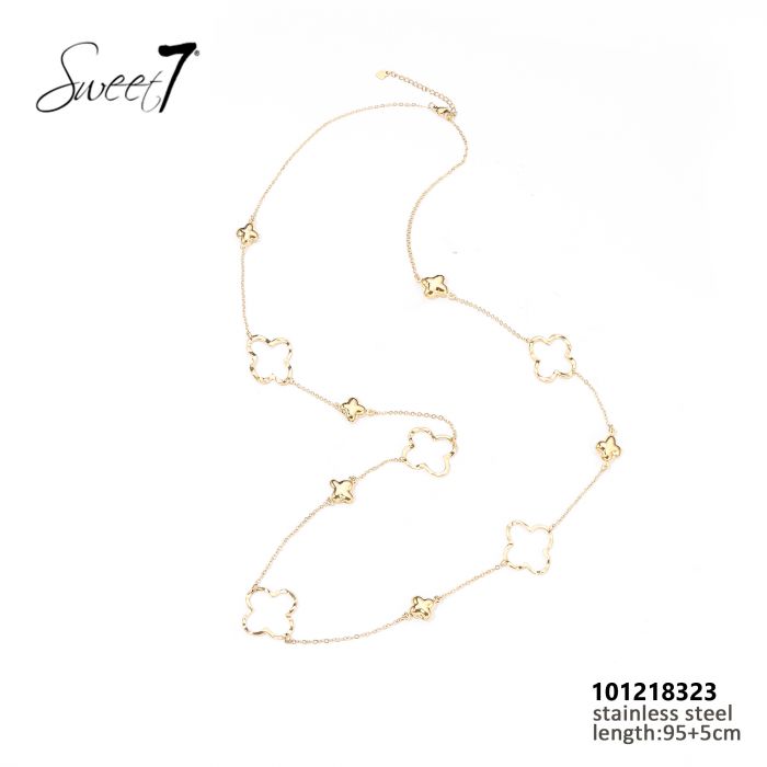 Lange Ketting Klavers 8323 Goud RVS