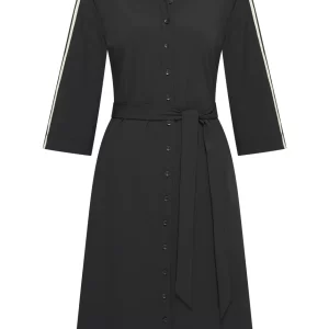 Mi Piace Travelstof Jurk 202665– Zwart Tape via villaggio