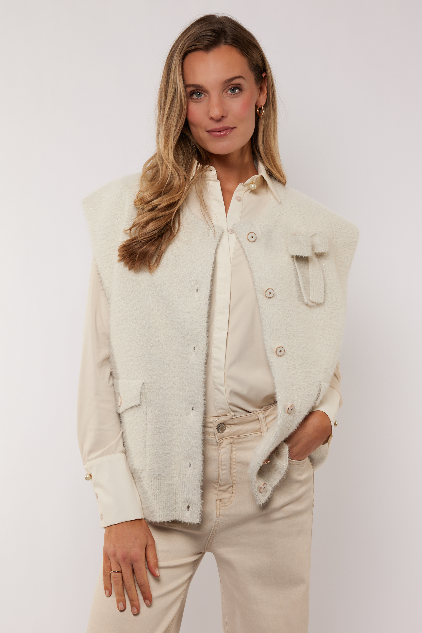 G-Maxx Julieta Blouse Off-White - Afbeelding 7