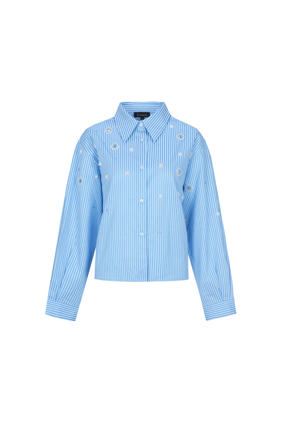 G-Maxx Wenya Blouse Blue/ Off-White - Afbeelding 5