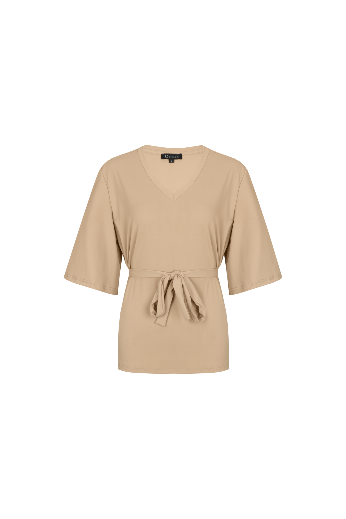 G-Maxx Travelstof Top Alouette Kint Camel - Afbeelding 4