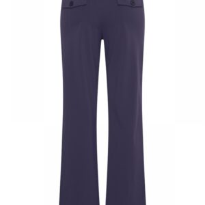 Mi Piace Travelstof Broek 202089 Broek Straight Donker Blauw via villaggio