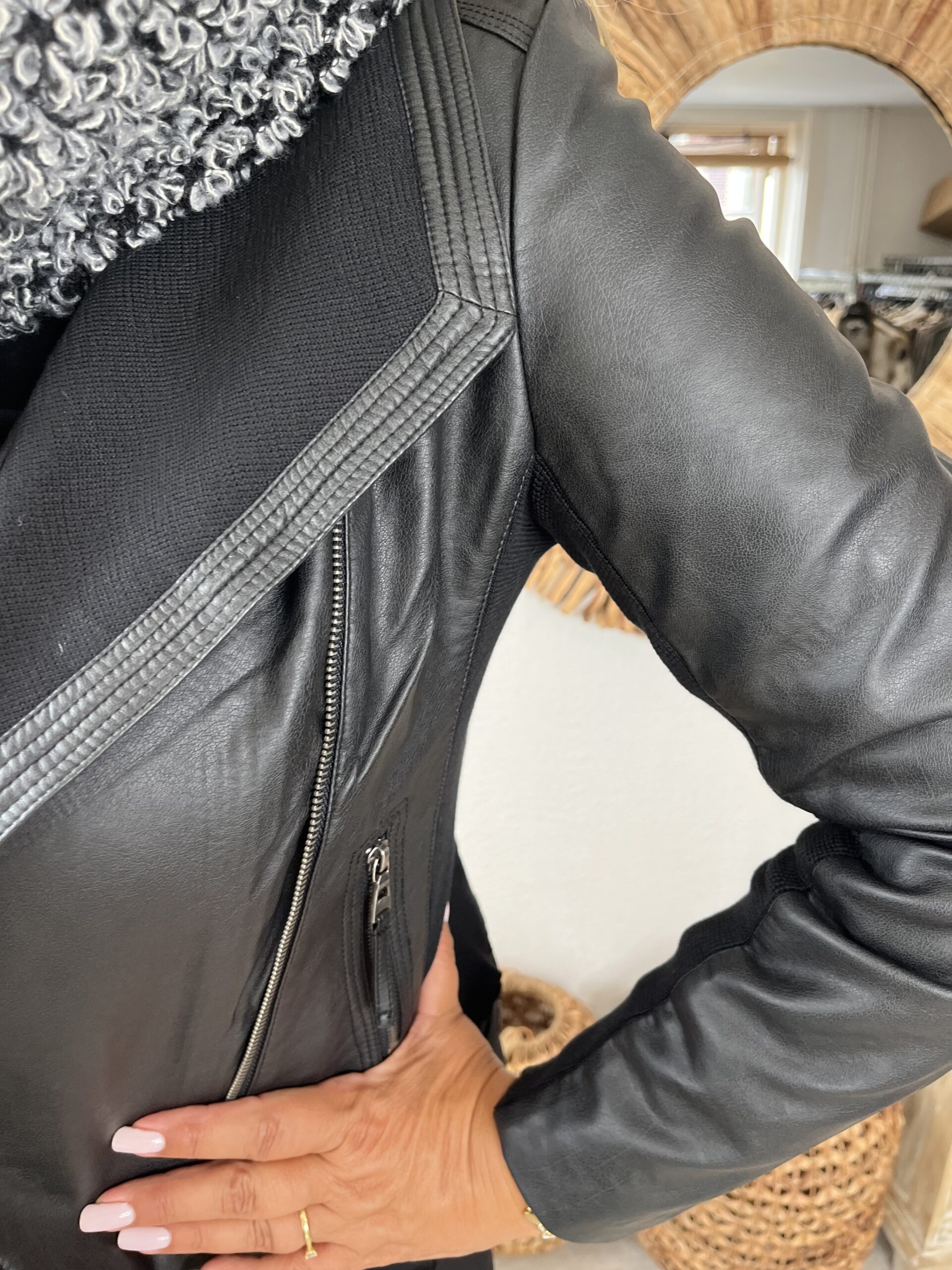 Leatherlook Jasje 6571 Zwart - Afbeelding 7