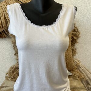 Alternative view of Viscose Hemdje kanten randje Zwart 2 voor €19,95