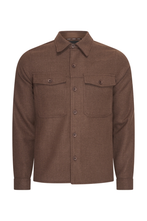 Mi Piace Heren Man Woven Jacket 202049 Espresso - Afbeelding 2