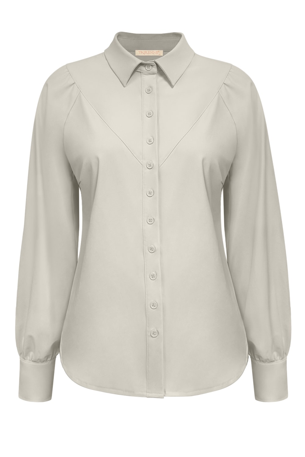Triple Nine Travelstof Blouse 5919 Beige via villaggio