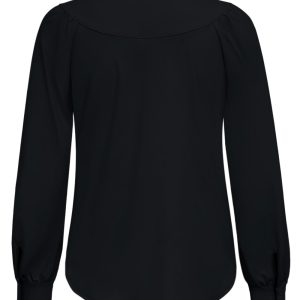 Triple Nine Travelstof Blouse 5919 Zwart via villaggio