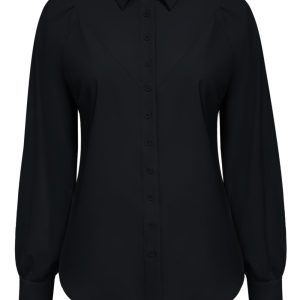 Triple Nine Travelstof Blouse 5919 Zwart via villaggio