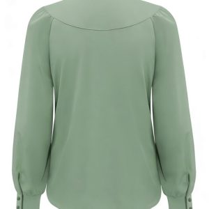 Triple Nine Travelstof Blouse 5919 Sage Green via villaggio