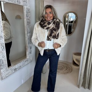 Mooie Zachte Sjaal 71828 Grove Panter Print