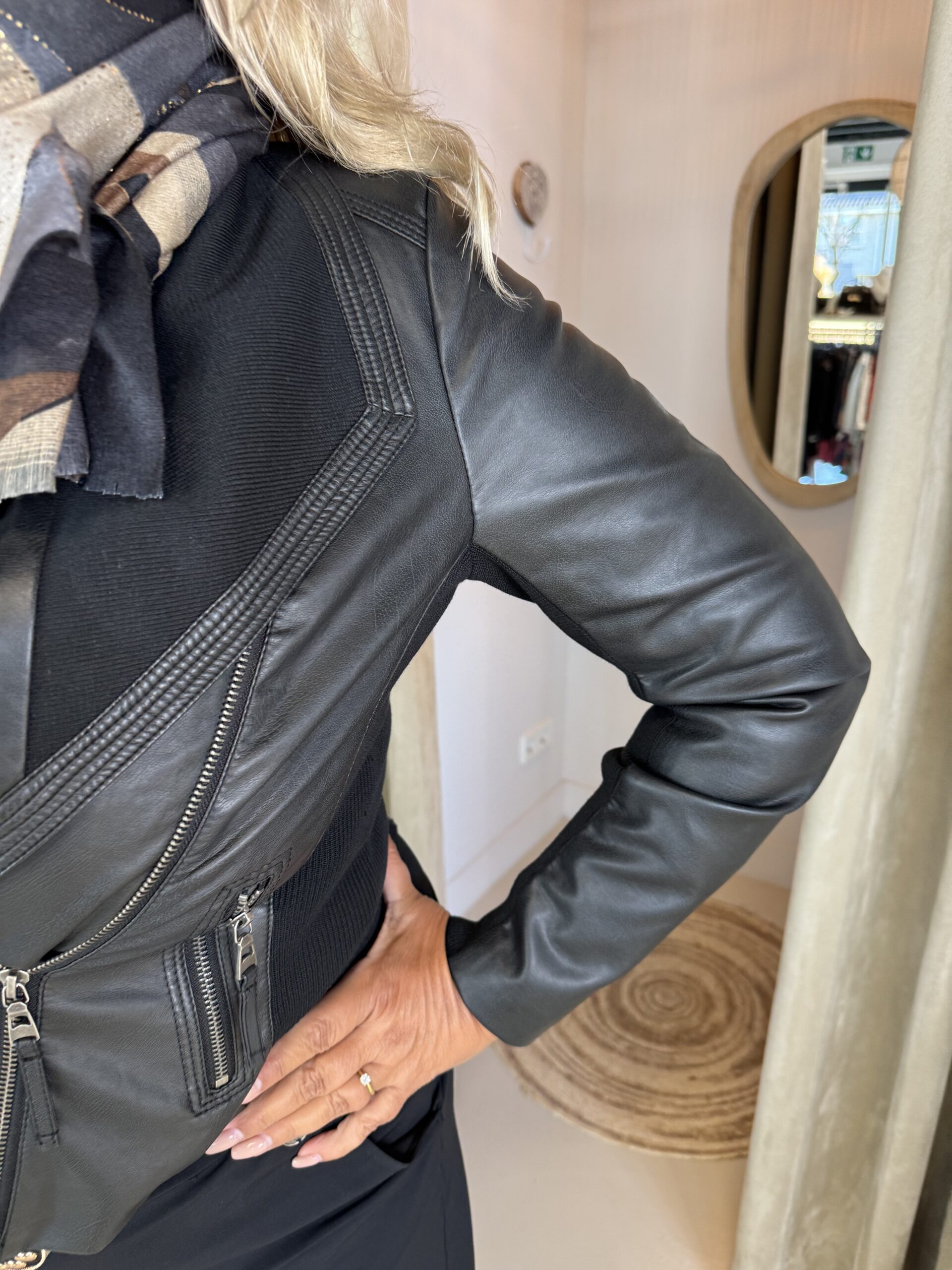 Leatherlook Jasje 6571 Zwart - Afbeelding 2