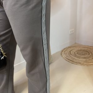 Alternative view of Mi Piace Sweat Trousers 202647 Contrast Stripe Falcon(Taupe)