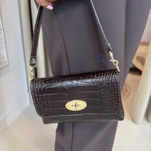 Leren Tas Finley Croco Bruin