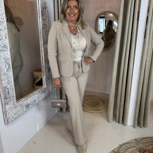 Mi Piace Bonded Travelstof Blazer 202646 Latte