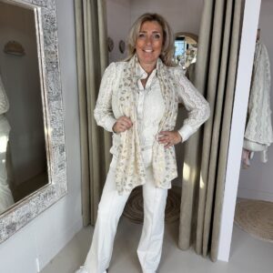 Sjaal 351 Panter Goud Beige