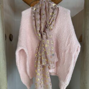 Alternative view of Sjaal 351 Panter Goud Roze