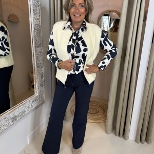 Mi Piace Mouwloos Vest Hairy 202468 Off-White