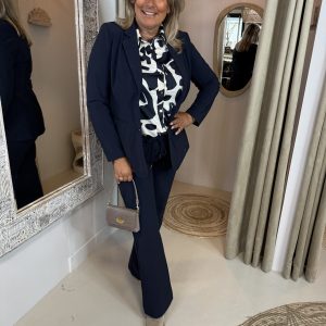 Mi Piace Bonded Travelstof Blazer 202646 Donker Blauw