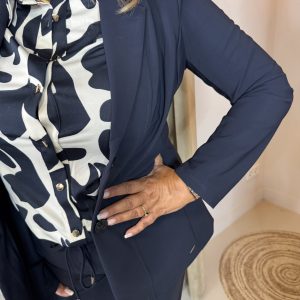 Alternative view of Mi Piace Bonded Travelstof Blazer 202646 Donker Blauw
