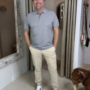 Mi Piace Travelstof Polo RM202013 Elephant Grey Voor HEREN