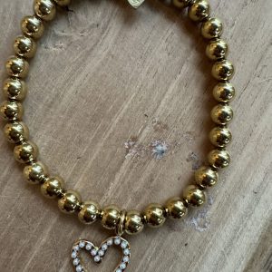 Alternative view of Armband Met Balletjes en Hartjes Parels 1823