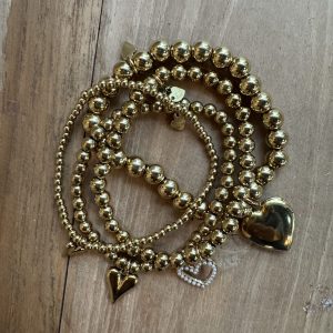 Alternative view of Armband Met Balletjes en Hartje 11823