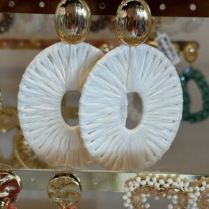 Oorbellen Rafia Off White 3601