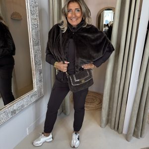 Alternative view of Mi Piace Cargo Travelstof Broek Skinny 202373 – Espresso