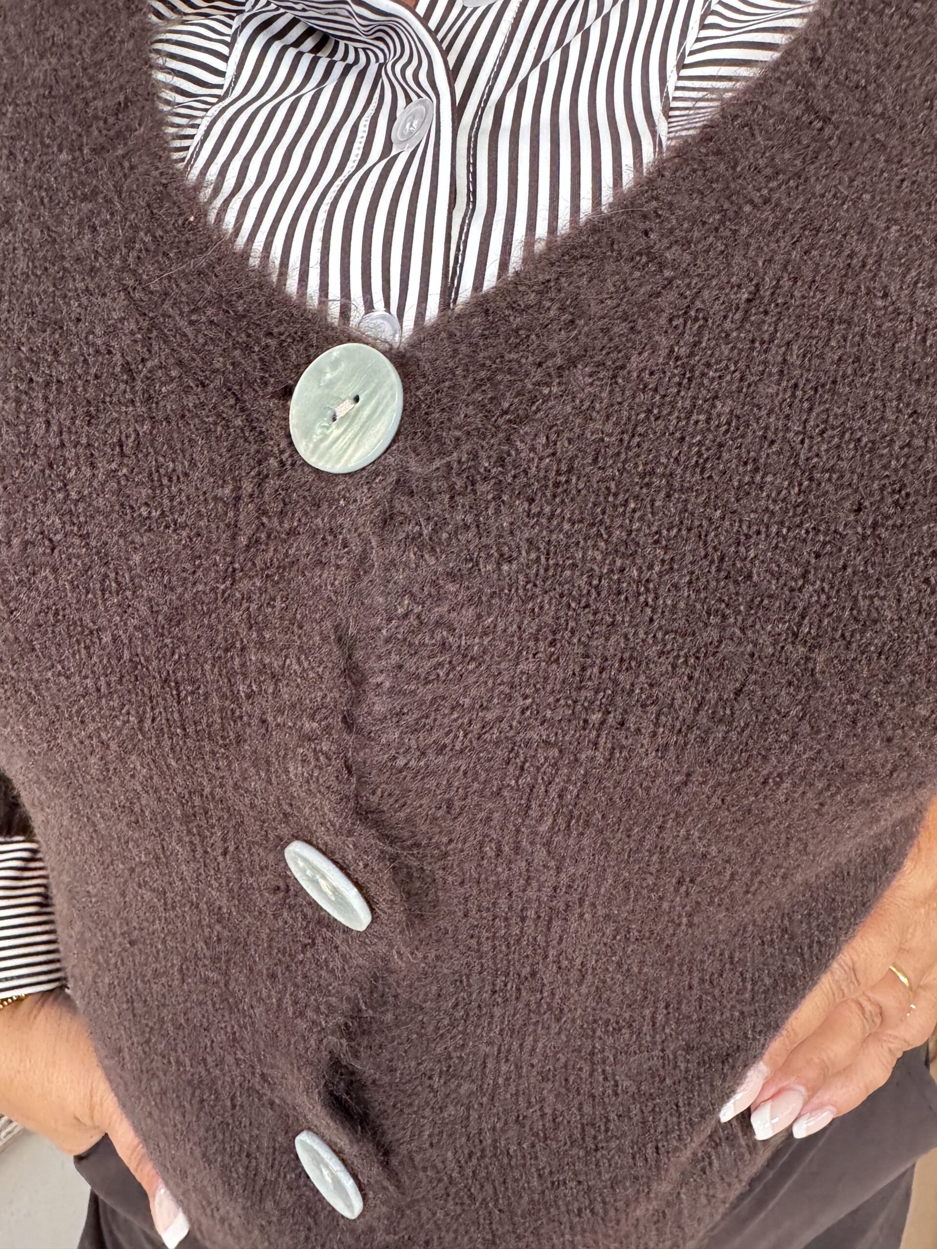 Alpaca Vest 24290 Donker Bruin - Afbeelding 2