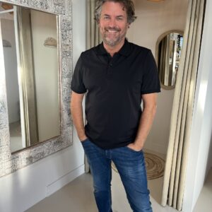 Mi Piace Travelstof Polo RM202013 Zwart Voor HEREN