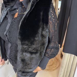 Alternative view of Fake Fur Bodywarmer Elin 115 Zwart