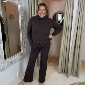 Alpaca Kol Trui Massimo 3524 Donker Bruin