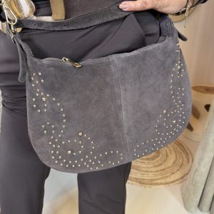 Suede Crossbody Tas Hilde Studs