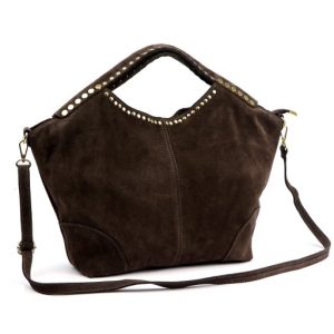 Alternative view of Prachtige Suede Tas Zira met Studs Bruin