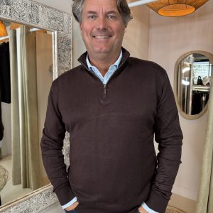 Alternative view of Mi Piace Pullover Zip 202017 Espresso Voor HEREN