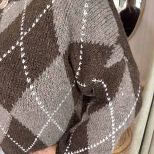 Alternative view of Geruite Trui Kirstin 31892 Bruin