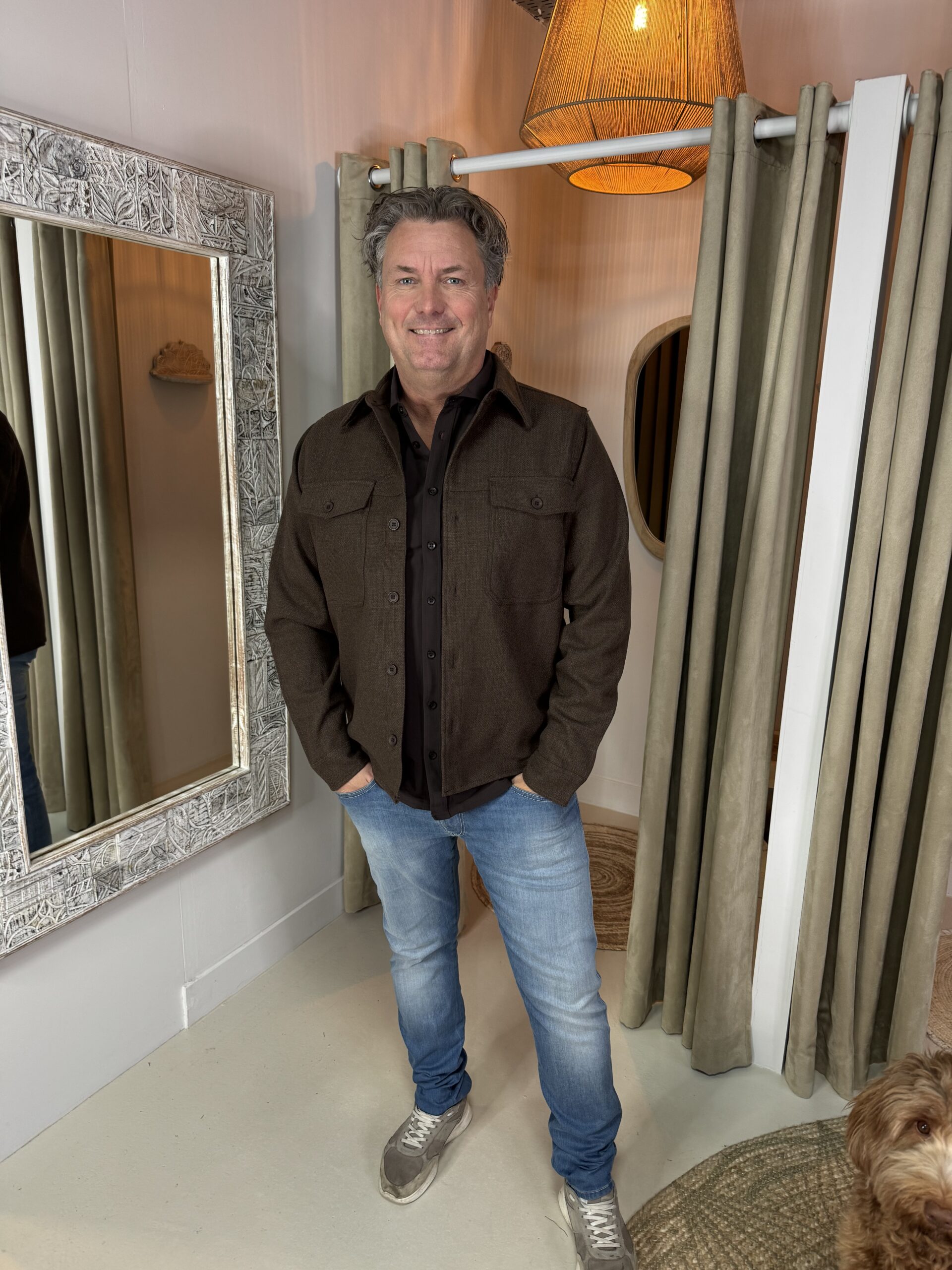 Mi Piace Heren Man Woven Jacket 202049 Espresso