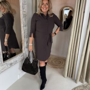 Mi Piace Travelstof Jurk 202092– Espresso