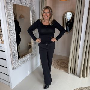 Onder-shirt Zachte Viscose Mix Zwart