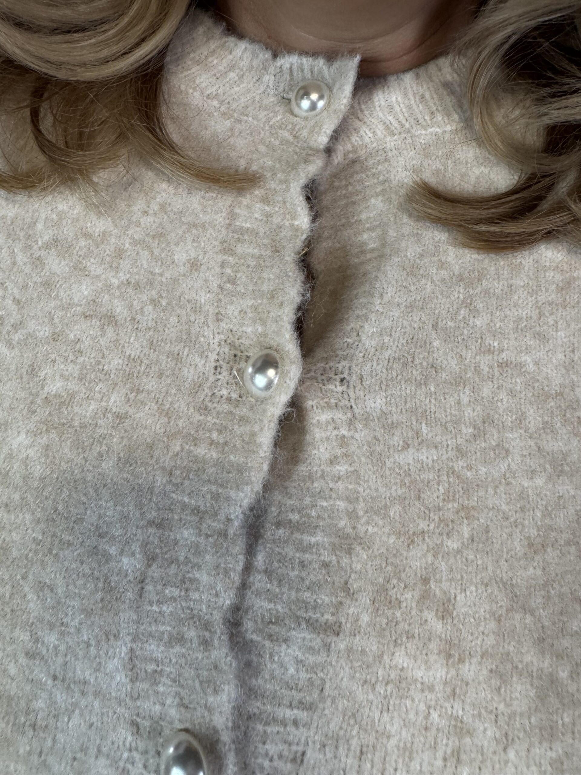 Vest Parel Knopen Aimee 738 Zand - Afbeelding 2