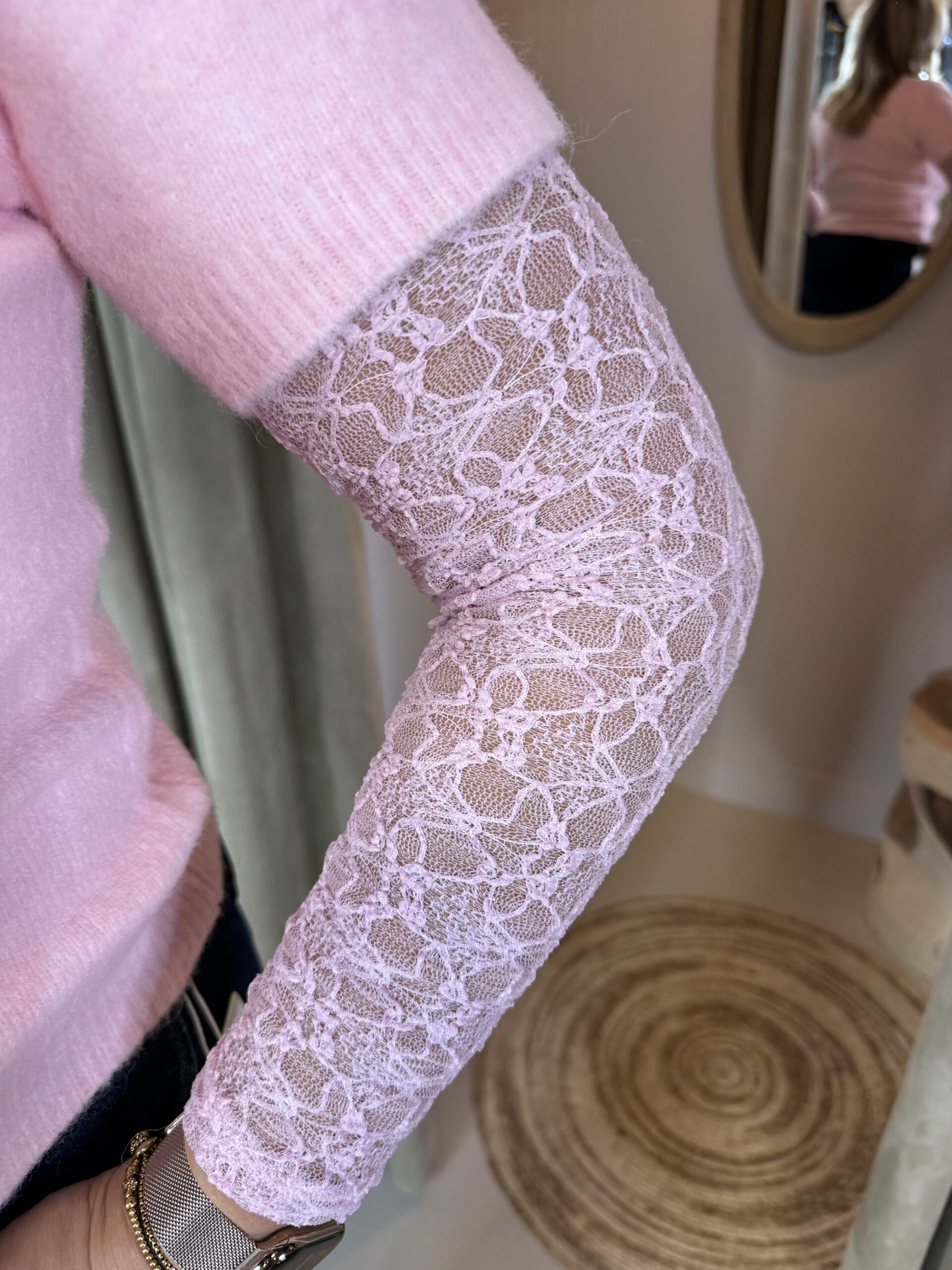 Kanten Top Mila 9281 Roze - Afbeelding 4