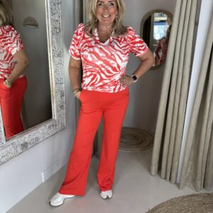 Chastar Broek Uni 1124 Koraal Rood