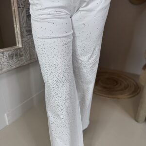 Alternative view of Wijd Leg Jeans Met Studs Wit