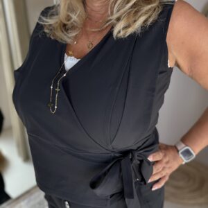 Alternative view of Mi Piace Travelstof Top 202508 Zwart