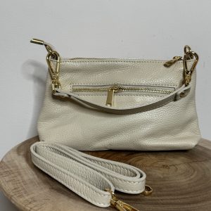 Alternative view of Leren Tas Cleo Zand