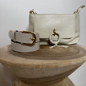 Alternative view of Leren Basis Riem Zand Goud