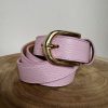 Leren Basis Riem Roze