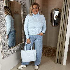 Alternative view of Leren Tas Helia Licht Blauw