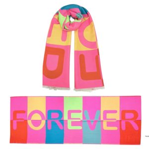 Alternative view of Fleurige Sjaal Happy 2908 Fuchsia