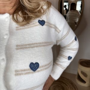 Alternative view of Vest Denim Hartjes 255321 Off-White/Zand/Denim